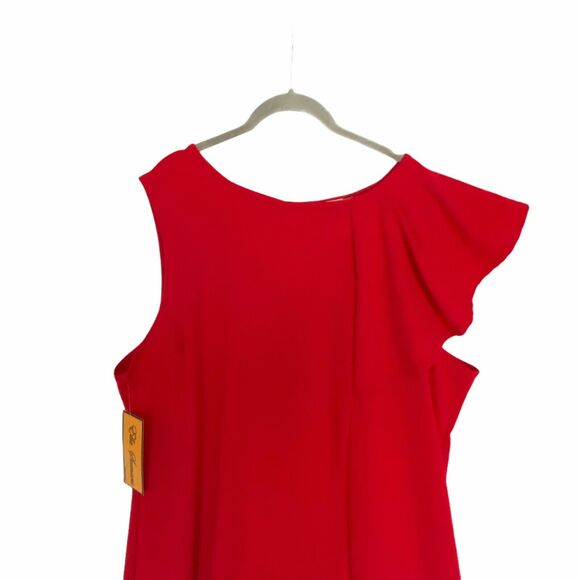 Ella Samani Ruffle Tier Maxi Dress Christmas Red Party Wedding Valentine sz 4X - Picture 3 of 9